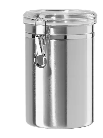 Oggi Stainless Steel Coffee Canister - Warm Gray - 62 oz