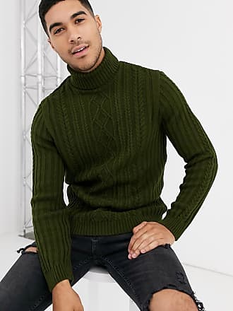 pull vert militaire homme