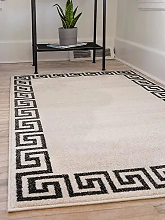 Unique Loom Wildlife Collection Animal Inspired with Cheetah Bordered  Design Area Rug, 4 ft x 4 ft, Ivory/Black