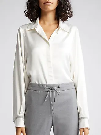 Fabiana Filippi long-sleeved silk shirt - Neutrals