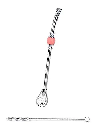 ExcelSteel 12 in. Stainless Steel Marble Pink Silicone Tong with