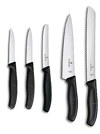 Victorinox Swiss Classic Couteau de Cuisine / Santoku, Lame 17 cm, Lame  Alvéolée, Acier Inoxydable, Inoxydable, Coffret Cadeau, Noir : :  Cuisine et Maison