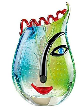 handgefertigt aus Glas H 31,5 cm GILDE GLAS art Vase Geschenke für Frauen 