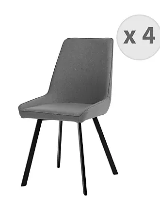 4pz Sedia da pranzo elegante moderna in tessuto Rame cm 49x58 85h