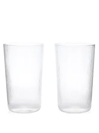 Lorren Home Trends 12 oz. Drinking Glass-Textured Cut Glass, Set of 6