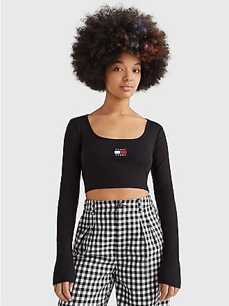 Tommy Hilfiger Crop top à manches longues et badge