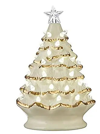 Raz 2022 Holiday Water Lanterns 13.75 Lighted Tree w/ Gold Swirling Glitter