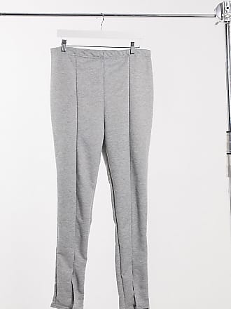 Fashionkilla fitted trousers with split in grey