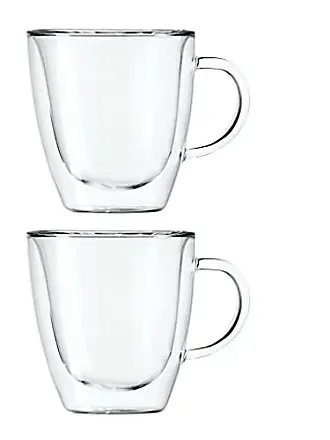 Oggi Set of 2 Double Wall Glass Coffee Mugs - 12oz, Ultra  Clear Borosilicate Glass Insulated Coffee Mug Set, Tea Mug Set, Cappuccino  Mug Set, Latte Mug Set: Coffee Cups