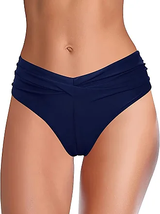 SHEKINI Women's Thong Bikini Bottom High Cut V Cheeky Brazilian Swimsuit  Bottom : : Clothing, Shoes & Accessories