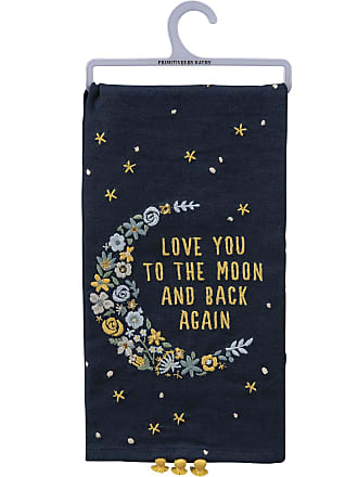 Primitives by Kathy Box Sign 4 by 2.5-Inch Love You To The Moon and Back 