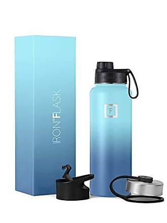 Iron Flask 40oz Wide Mouth Sports Water Bottle - 3 Lids, Leak