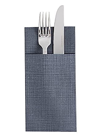 Luxenap White Woven Cloth Bistro Napkin - Black Stripe - 18 1/2 x 22 3/4  - 10 count box