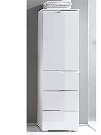 Midischrank Badezimmer hochglanz 110x35cm weiß Hängeschrank MCW-C11 