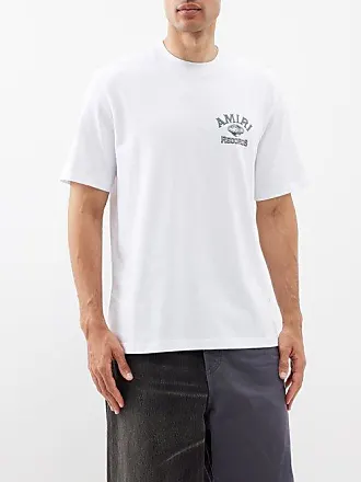 Amiri Logo Animal Print Crewneck T-shirt in White for Men