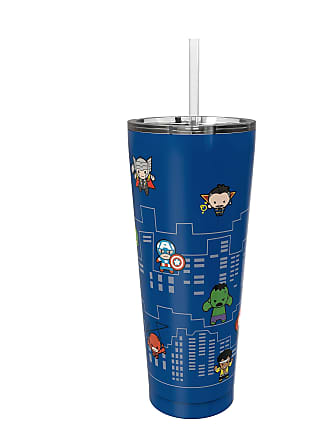 Zak Designs Disney Mickey Mouse Kelso Tumbler Set, Leak-Proof Screw-On Lid with Straw, Bundle for Kids Includes Plastic and Stainless Steel Cups