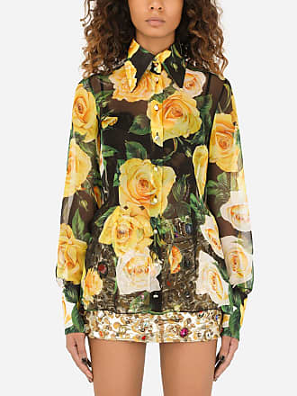 Dolce & Gabbana Donna Abbigliamento Camicie Camicie a maniche lunghe Camicia in georgette stampa ocelot female 40 Camicie e Top 