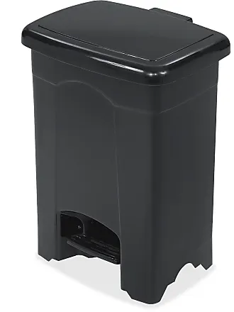 Restaurantware Clean 23 Gallon Trash Can, 1 Slim Trash Bin - Large, Commerical, Black Plastic Waste Basket, Heavy-Duty