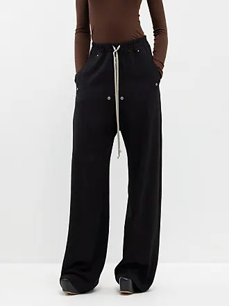 RICK OWENS Bolan coated cotton-blend twill flared pants