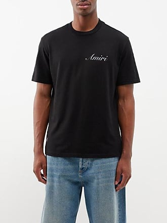 AMIRI - Oversized Crystal-Embellished Paint-Splattered Cotton-Jersey T-Shirt  - Black Amiri
