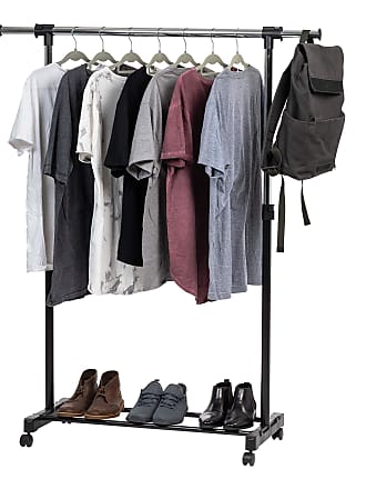 Single Garment Rack Silver Pink Adjustable Portable Clothes Hanging Rail Stand 
