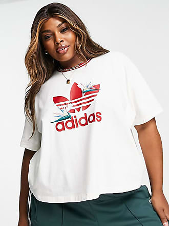 white adidas shirt with black logo