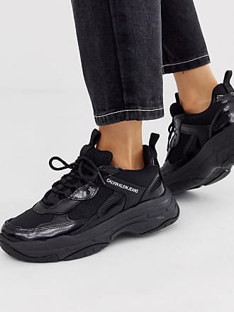 calvin klein leather chunky sneakers