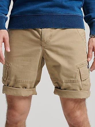 Forthery Mens Camo Cargo Shorts Relaxed Fit Multi-Pocket Outdoor Solid Color Cargo Shorts Cotton 