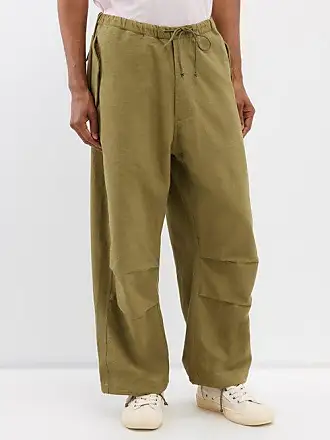 STORY MFG. Forager Wide-Leg Organic Cotton-Canvas Drawstring Cargo Trousers  for Men