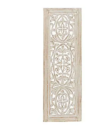 Deco 79 Mother of Pearl Plate Handmade Mosaic Wall Decor, 27 x 3 x 27,  Tan