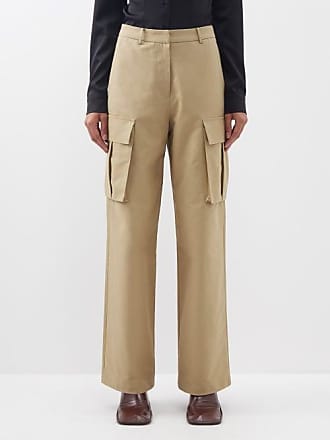 Natural H Halston Patch-pocket Cargo Joggers in Stone Womens Clothing Trousers Slacks and Chinos Cargo trousers 