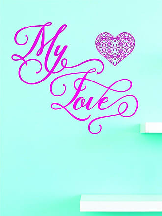 Design with Vinyl JER 1551 2 Vinyl Wall Decal My Love 12X12 Pink 16 x 16 