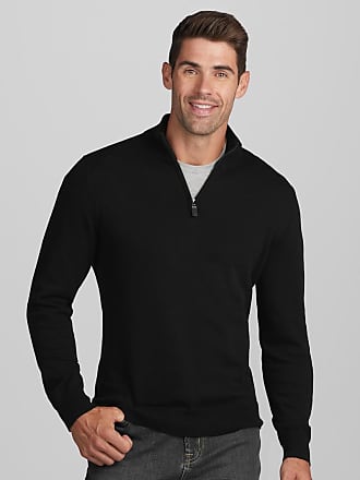 Mens Clothing Sweaters and knitwear Zipped sweaters GANT Cotton Pique Half Zip Sweater in Black for Men 