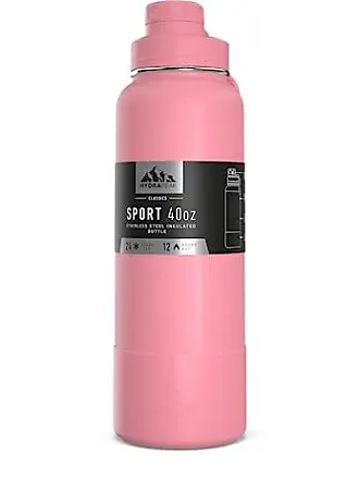 Hydrapeak 32oz Stainless Steel Water Bottle, BPA Free Leak Proof - 3 Lids,  Pink 