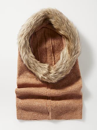 Solid Ribbed Knit Snood Scarf