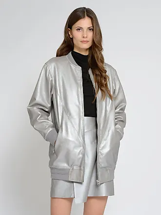 Damen-Lederjacken in Silber −50% zu bis | Shoppen: Stylight
