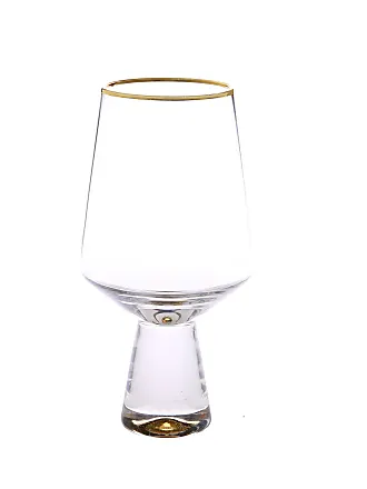 Classic Touch WIG1047 Textured Wine Glasses with Gold Stem & Rim, Set of 6,  1 - Kroger