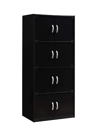 Furniture By Hodedah Now At 30, Hodedah 4 Shelf Bookcase In Black