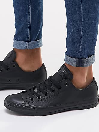 convers cuir noir