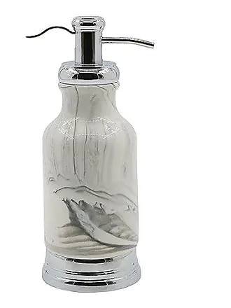 OGGI Square Glass Soap Dispenser - 13oz, Heavy Glass, Rustproof Pump -  Ideal Hand Soap Dispenser, Bathroom Soap Dispenser, Kitchen Dish Soap