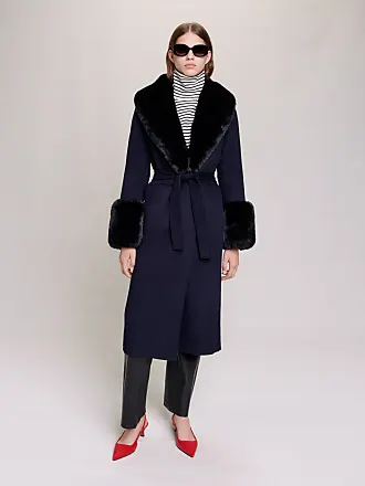 Tinley belted faux fur coat