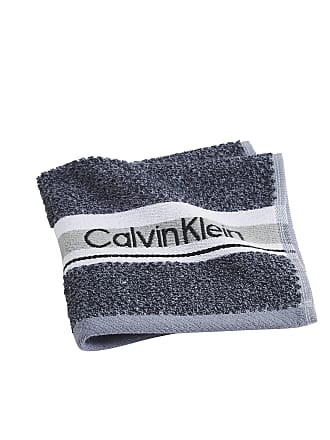 Calvin Klein Grindle Logo Band Printed 1 Piece Terry Washcloth - 13 x 13  Inches, 100% Cotton 500 GSM (Teal)