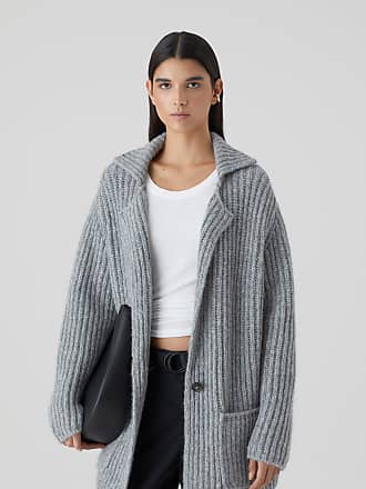 Damen Bekleidung Pullover und Strickwaren Strickjacken Semicouture Wolle Strickjacke in Grau 