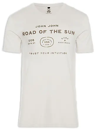 Camiseta John John Masculina Regular Logo Sunset Rosé