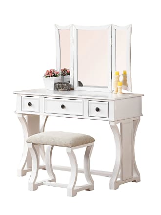 Poundex Tables Browse 10 Items Now At, Bobkona F4079 St Croix Collection Vanity Set With Stool