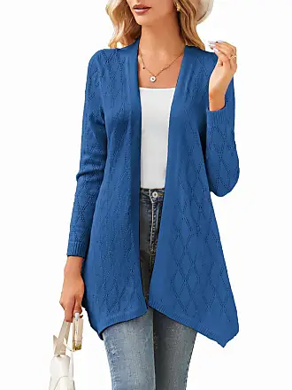 GRACE KARIN Women's Long Sleeve Knit Blazer Open Front Short Cardigan  Jacket Work Office Blazer with Button Apricot S at  Women's Clothing  store