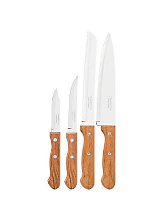 Sabatier Edgekeeper Knife and Acacia Wood Block Set, Self-Sharpening  Knives, Set Includes Chef, Carving, Utility & Paring Knives, 16cm x 23.5cm  x