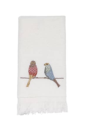 Avanti Linens Bird on A Wire Fingertip Towel, White