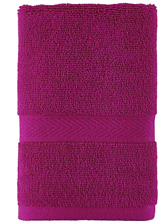 Tommy Hilfiger Double Stripe Bath Towel 30 x 54, Coral - Buywise