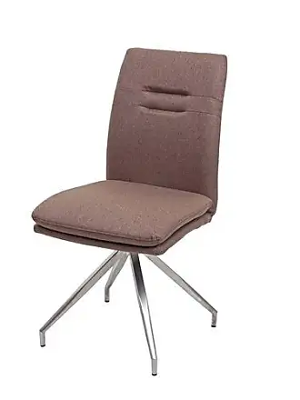 2x chaise de salle à manger HWC-F18, chaise de cuisine, design rétro ~  velours vieux rose, pieds dorés